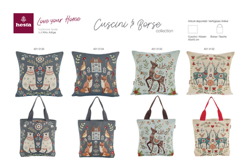 Stofftasche CERVO, Gobelin Jacquard