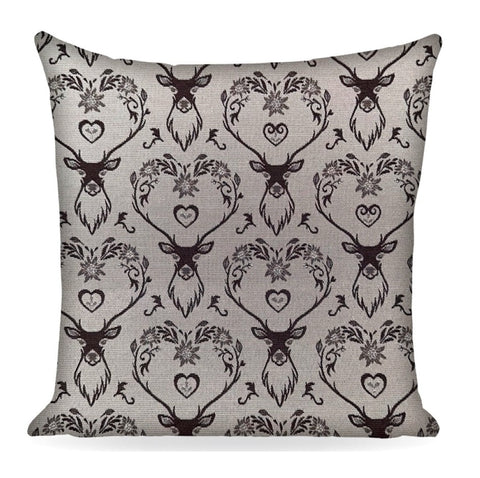 Kissenbezug LANDHAUS HIRSCH, rot, Jacquard, 45x45cm