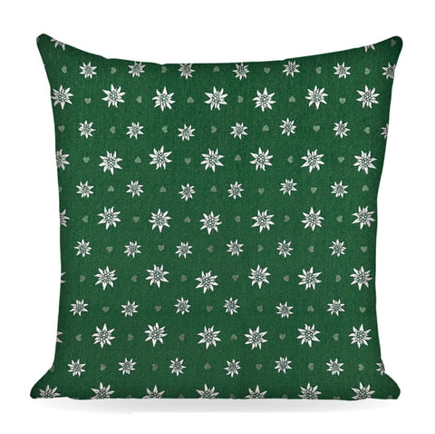 Kissenbezug LANDHAUS EDELWEISS, grün, Jacquard, 45x45cm
