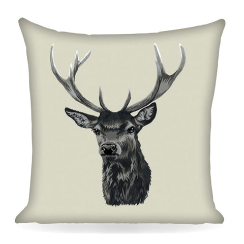 Kissenbezug CERVO Grau, Gobelin Jacquard, 45x45 cm