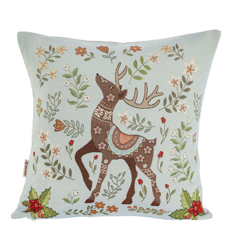 Kissenbezug Hirsch, Gobelin Jacquard 45x45 cm