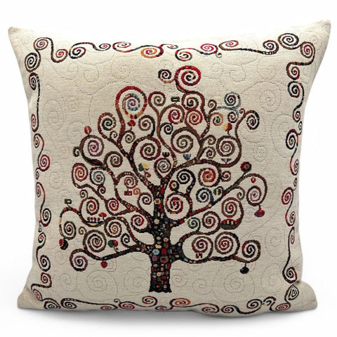 Kissenbezug LIFE TREE, Gobelin Jacquard, 45x45 cm