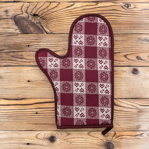 Südtiroler Ofenhandschuh "Bordeaux"