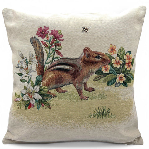 Kissenbezug AMICI ANIMALI ROBBIE uni, Gobelin Jacquard, 45x45 cm