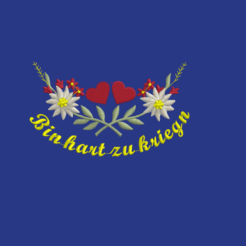 Original Südtiroler Bauernschurz "Bin hart zu kriegn"