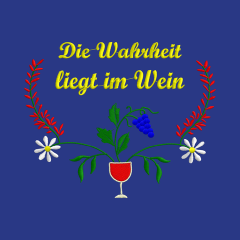 Original Südtiroler Bauernschurz "Die Wahrheit liegt im Wein"