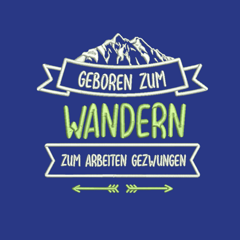 Original Südtiroler Bauernschurz "GEBOREN ZUM WANDERN..."